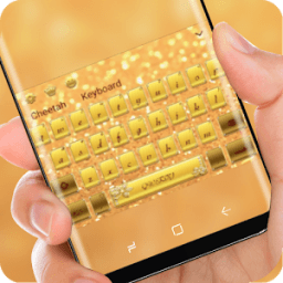 Gold Glitter Diamond Keyboard Theme иконка