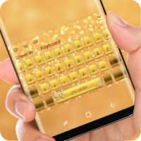 Gold Glitter Diamond Keyboard Theme