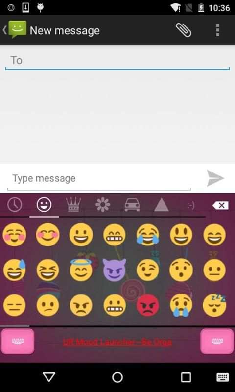 Emoji Keyboard - Candy Pink скриншот 2