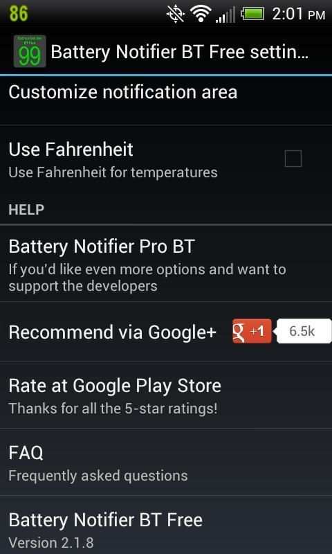Battery Notifier BT Free screenshot 3