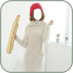 Girl Wool Dress Photo Montage أيقونة