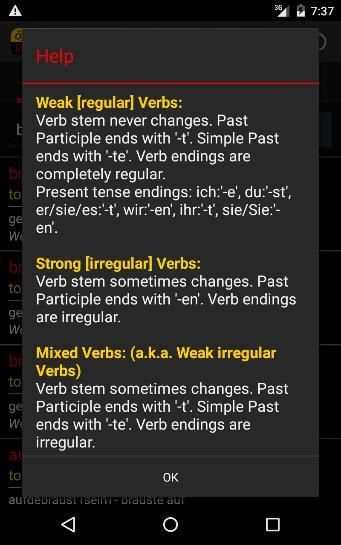 German Verbs screenshot 1