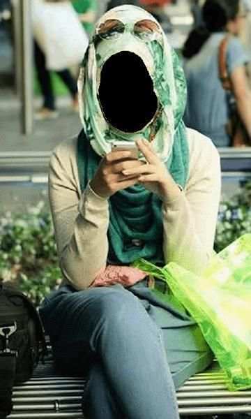 Hijab Lady Jeans Style Photo Frames screenshot 3