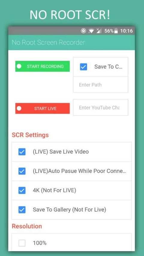 No Root Screen Recorder - LIVE स्क्रीनशॉट 3
