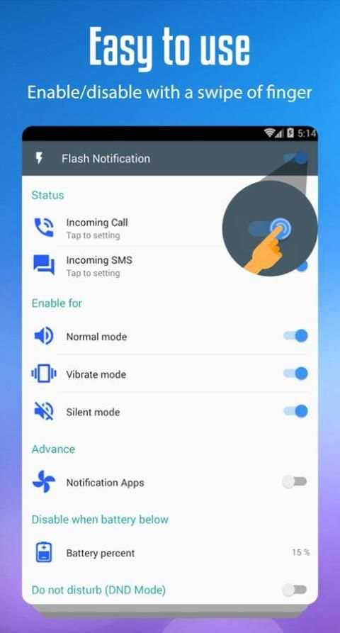 Flashlight Alert : Call & Sms Notification скриншот 5