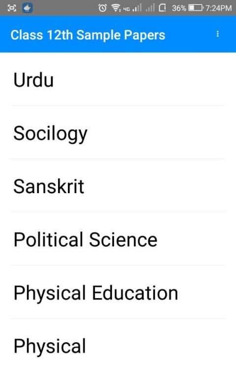All subjects Class 12th Sample papers Download скриншот 4