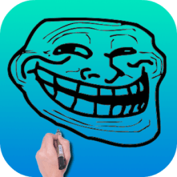 ikon Drawing Troll Face with Easy Drawing Tutorial