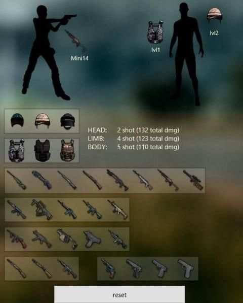 PUBG damage calculator screenshot 1