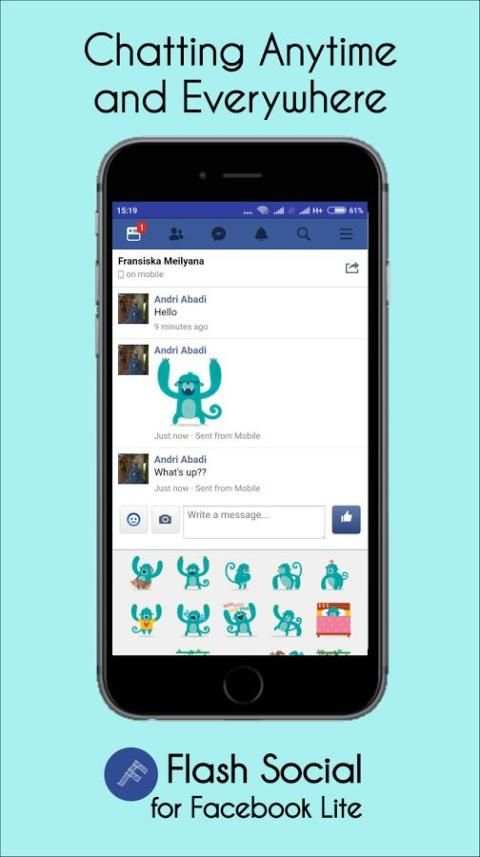 Flash Social for Facebook Lite screenshot 1