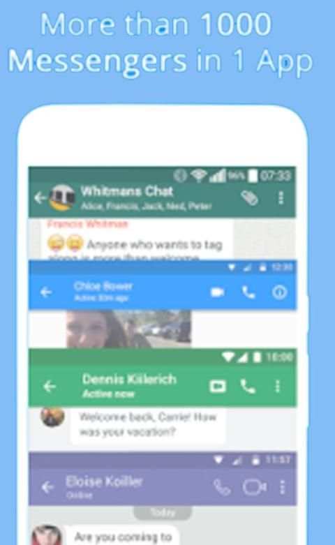 Messenger - Video Call, Text, SMS, Email 2 تصوير الشاشة