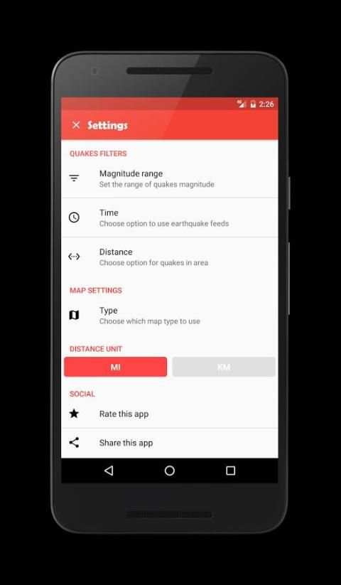 EarthQuake App скриншот 1