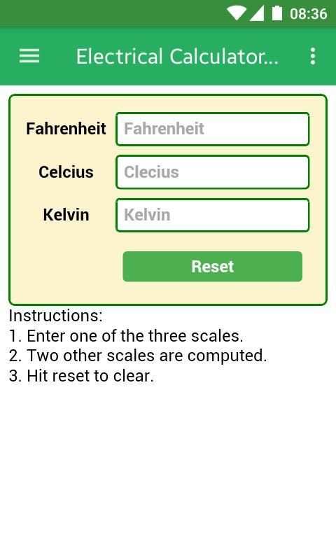 Electrical Calculators скриншот 1
