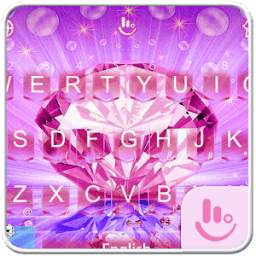 Pink Glowing Diamond Keyboard Theme