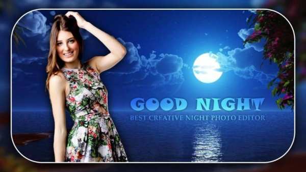 Night Photo Editor : Good Night Frames screenshot 1