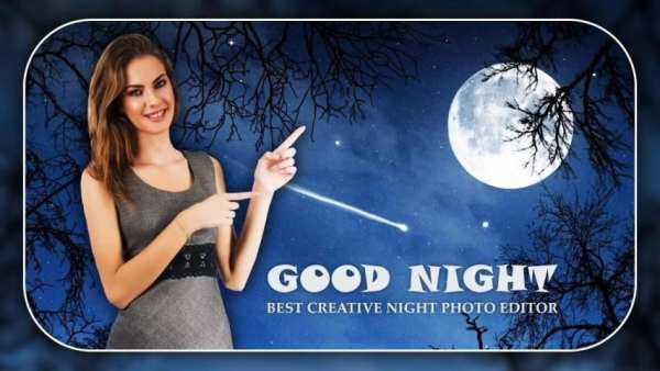 Night Photo Editor : Good Night Frames screenshot 3
