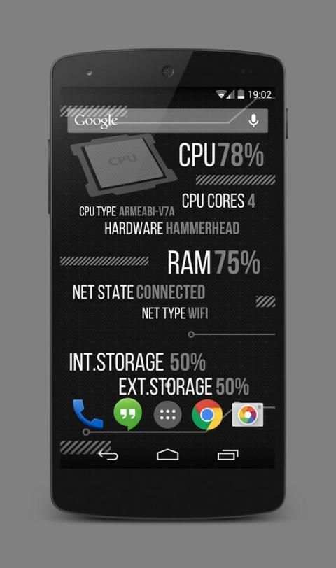 Holo Droid Free - best device info live wallpaper скриншот 9