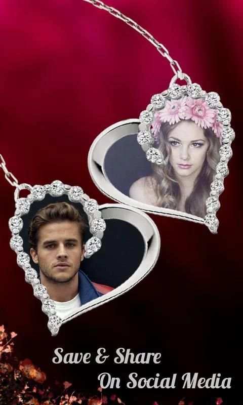 Dual Love Locket Photo Frames 1 تصوير الشاشة