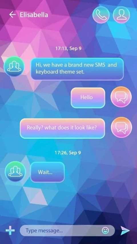 (FREE) GO SMS SIMPLY THEME screenshot 3