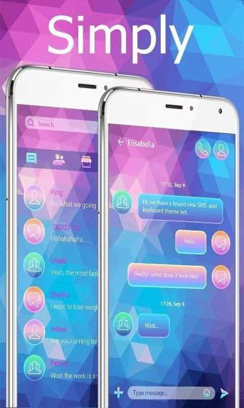 (FREE) GO SMS SIMPLY THEME screenshot 5