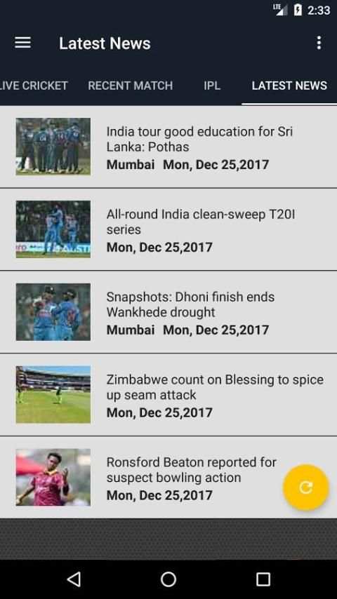 Flash Live Cricket Score screenshot 2