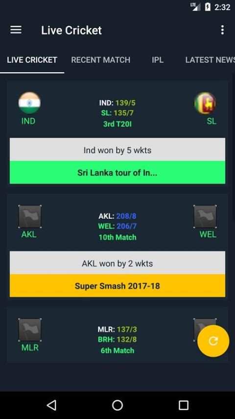 Flash Live Cricket Score screenshot 4