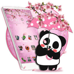 Hugging Cute Panda 2D Theme иконка