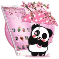 Hugging Cute Panda 2D Theme