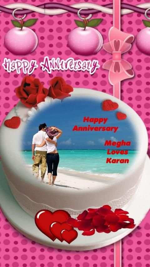 Name Photo On Anniversary Cake скриншот 1