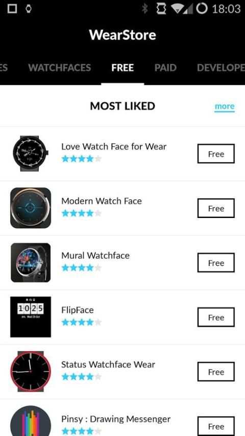 Wear Store for Android Wear скриншот 1