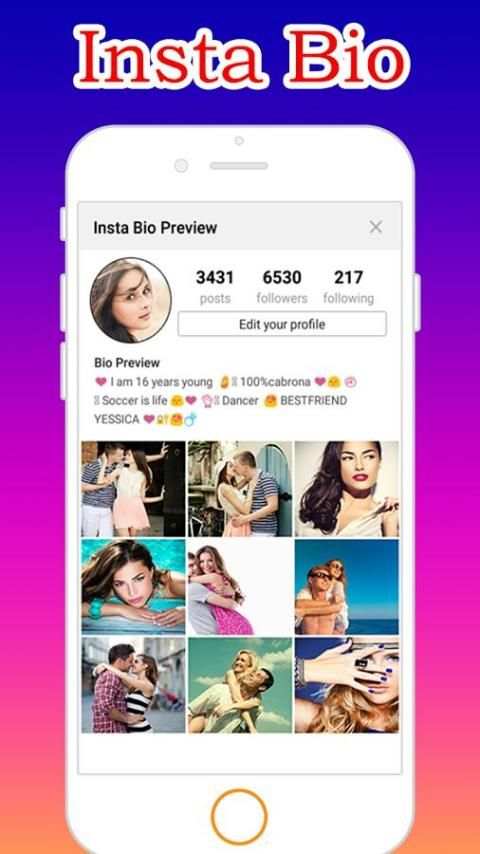 Bio Status For Instagram скриншот 2