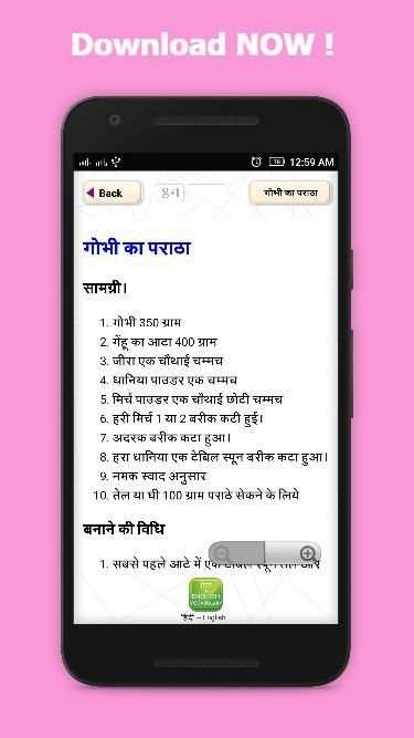 Hindi Recipes Book offline App screenshot 2