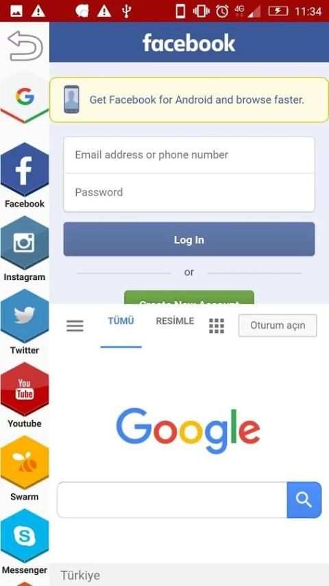 All Social Media In One - Double Screen screenshot 2