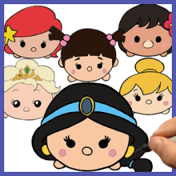ikon How to draw Disney Tsum Tsum Princesses