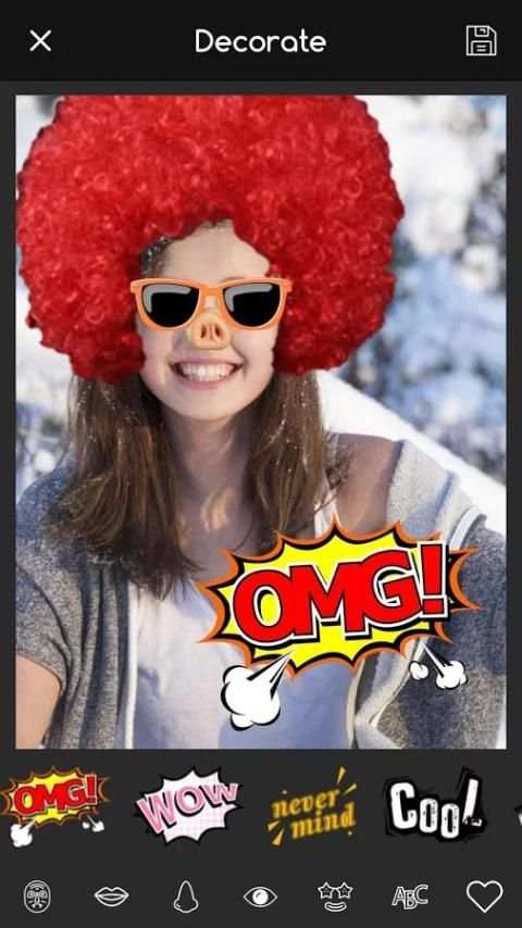 Funny Face Editor: Mask Sticker Filters скриншот 4
