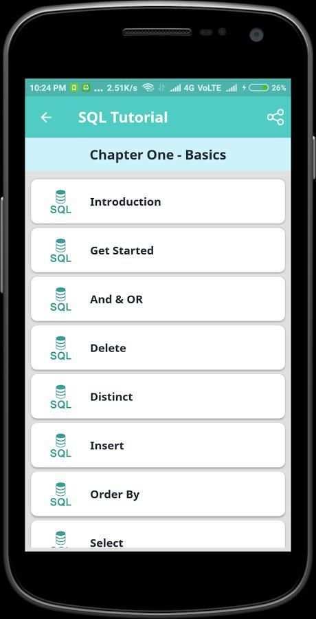SQL Tutorial скриншот 3