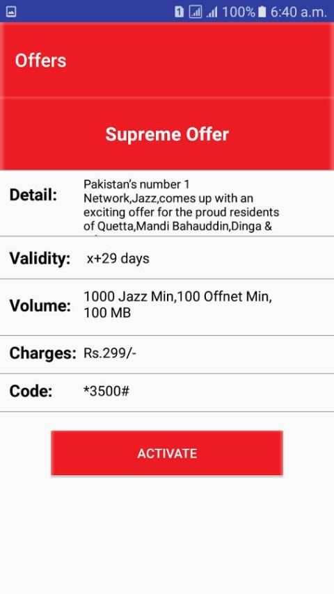 All Mobilink Packages: screenshot 1