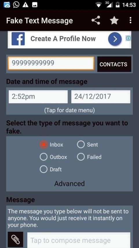 Fake Text Message screenshot 3