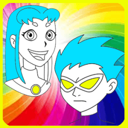 coloring game for teen titans icon