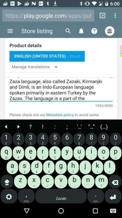 Zazaki Keyboard plugin for OKeyboard screenshot 2