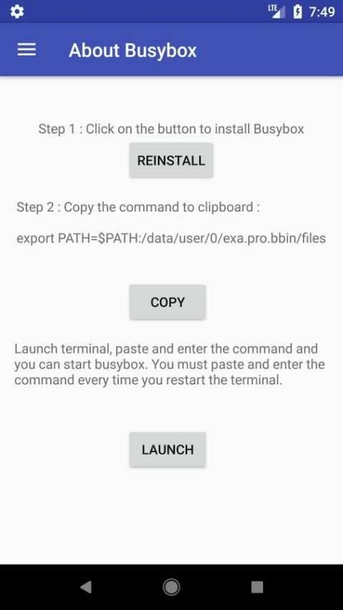 Busybox Installer (no root) स्क्रीनशॉट 1
