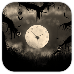Halloween Clock Live Wallpaper أيقونة