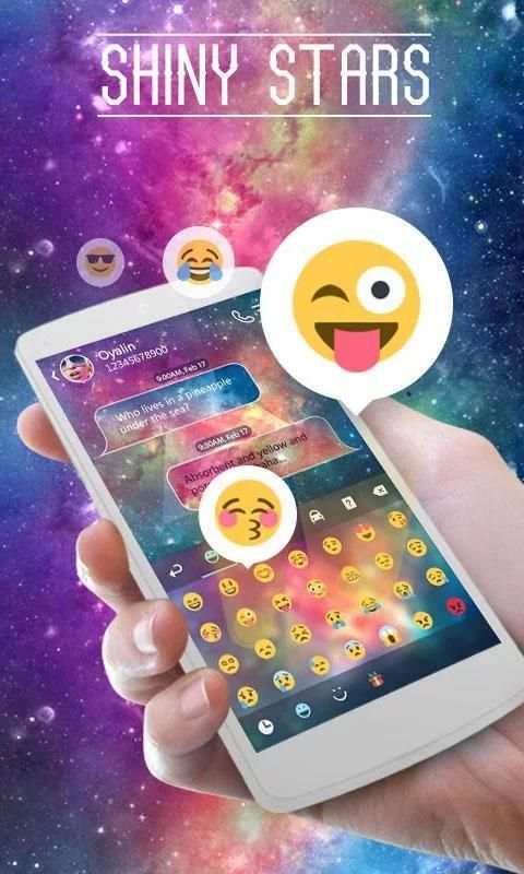 Shiny Stars GO Keyboard Theme screenshot 3