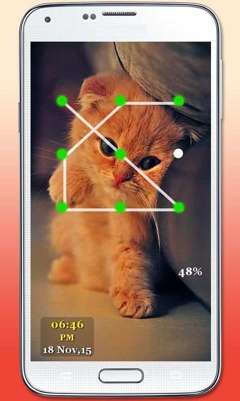 Kitty Cat Pattern Lock скриншот 4