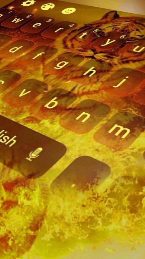 Flaming Tiger Keyboard Theme screenshot 2