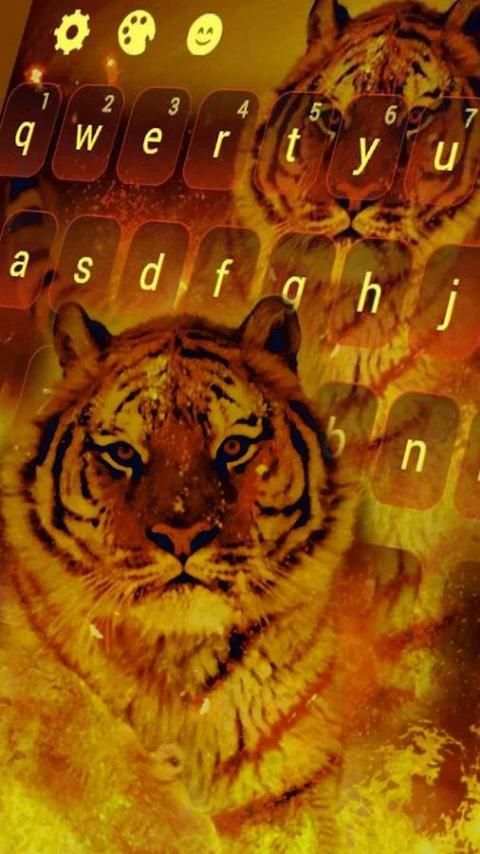 Flaming Tiger Keyboard Theme screenshot 3