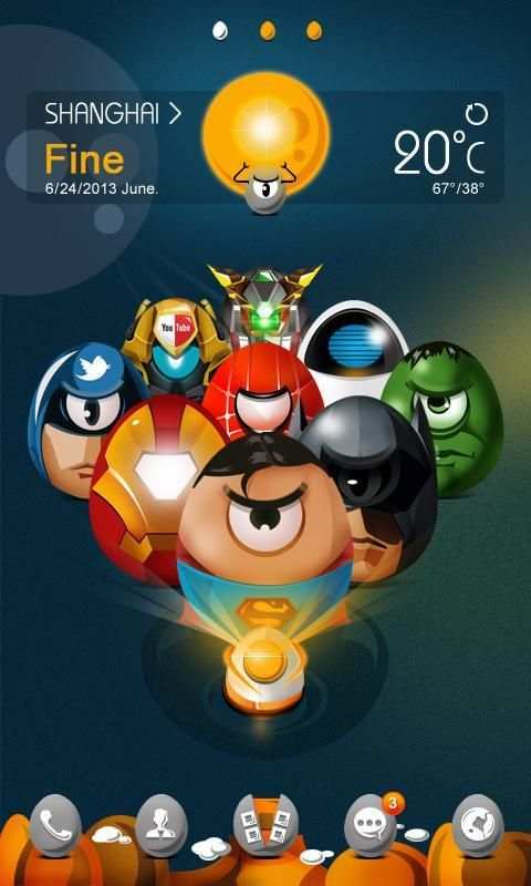 SuperFighter GO Launcher Theme скриншот 5