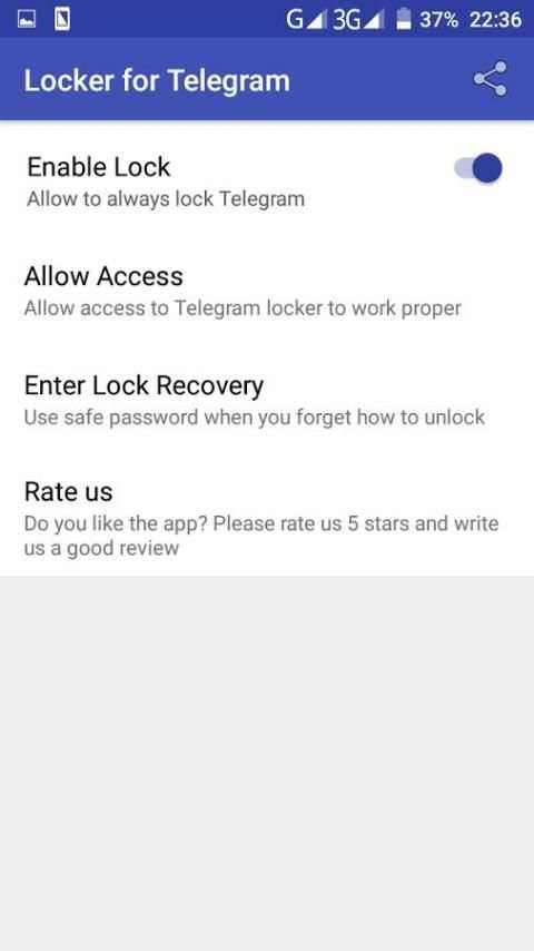 Lock for Telegram скриншот 2