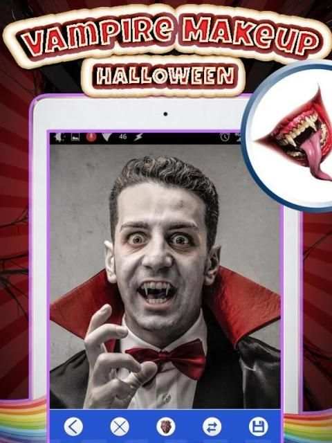 Vampire Halloween Makeup 3 تصوير الشاشة