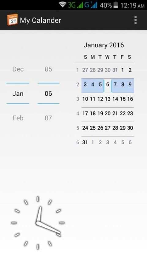 My Calander скриншот 1