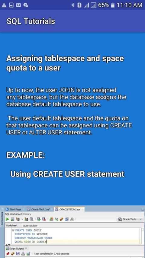 SQL Tutorials скриншот 3